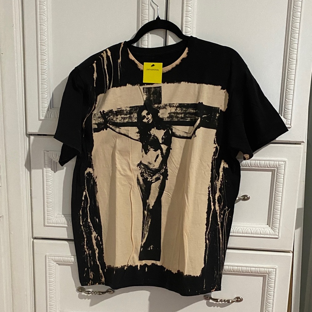 Givenchy Black and Cream Graphic Tee